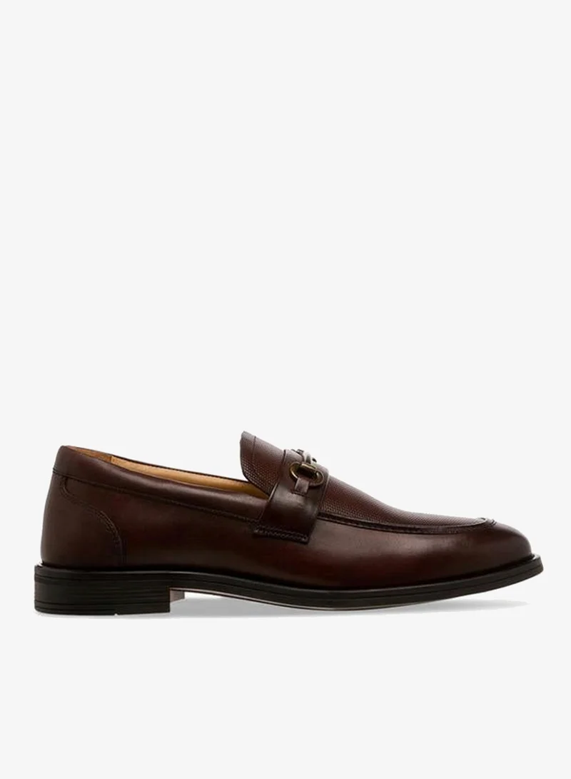 دوتشيني Men Textured Leather Loafers