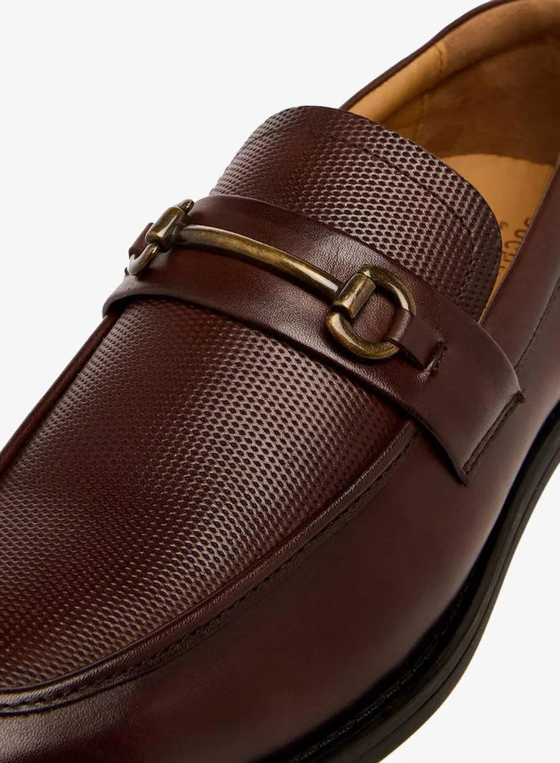 DUCHINI BROWN Men Textured Leather Loafers for Men | Best Price UAE