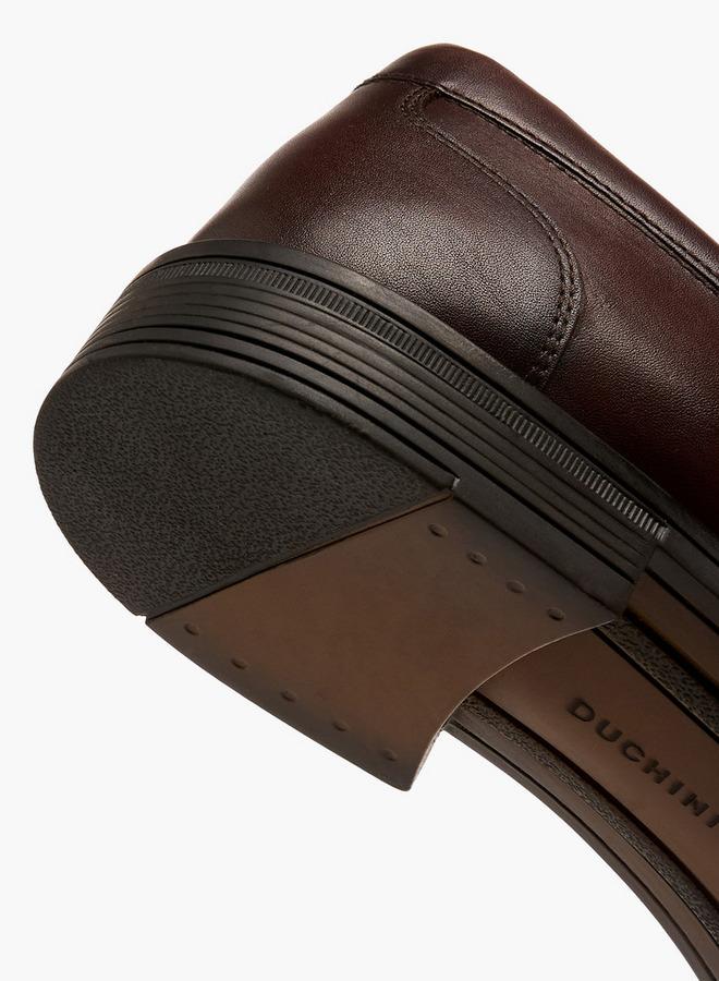 DUCHINI Men Textured Leather Loafers - Image 5