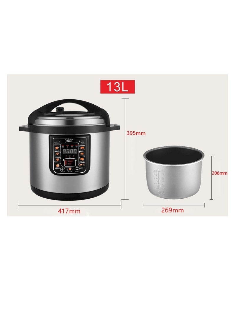 Wtrtr - 13 Liters Stainless Steel Multifunctional Electric Pressure Cooker WTR-1301 - Image 1