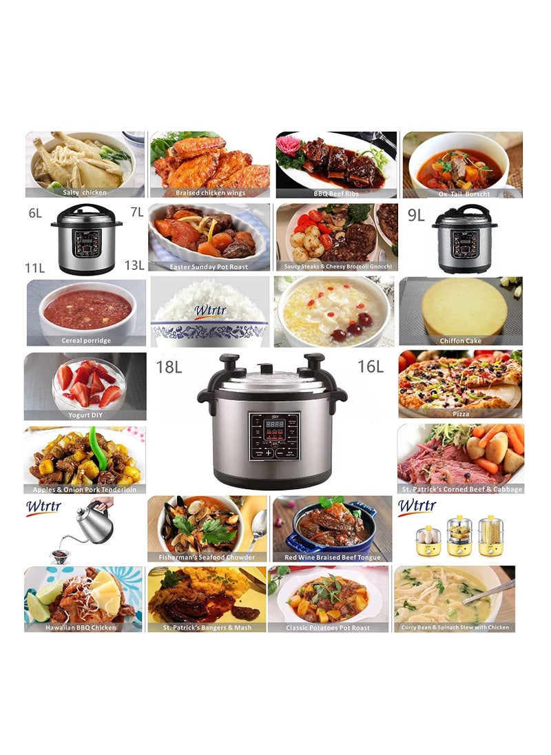 Wtrtr - 13 Liters Stainless Steel Multifunctional Electric Pressure Cooker WTR-1301 - Image 1