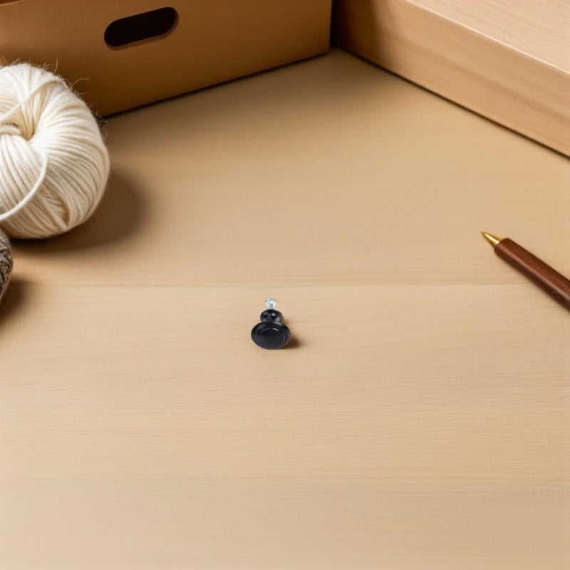 20 Black Mushroom Cabinet Handles With Screws Single Hole Kitchen Pulls Knobs - Image 5