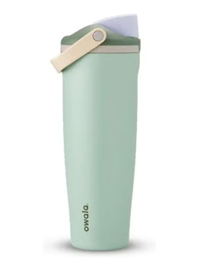 Owala 40 oz (1.18L) Freesip Sway Insulated Stainless Steel waterbottle with straw and sipping spout BPA-Free, Keeps Water Cold for Up to 24 Hours - Eucalyptus - Image 1