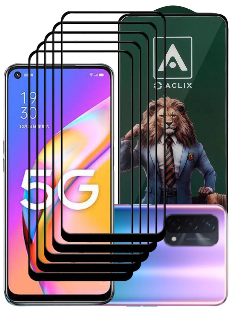 ACLIX 5 Pieces Antistatic ESD Dustproof Premium Quality High Definition Tempered Glass Screen Protector Designed For Oppo A93 5G - Image 1