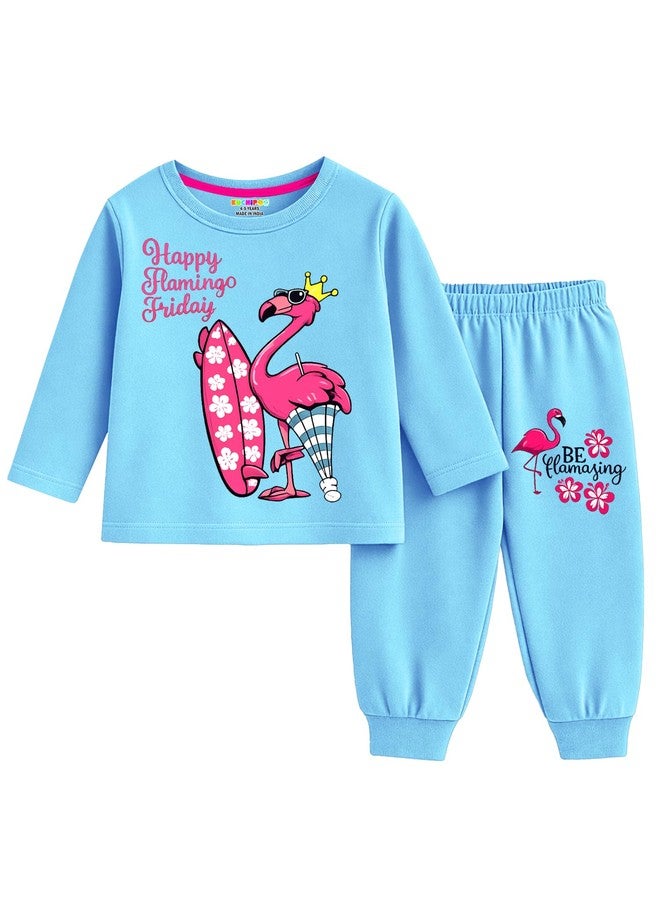 Kuchipoo Baby Girl Regular Fit Cotton T-Shirts and Pyjamas Set (KUC-PSUT-228, 6-12 Months, Multi-Colored) - Image 4