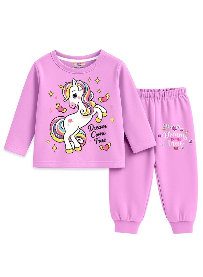 Kuchipoo Baby Girl Regular Fit Cotton T-Shirts and Pyjamas Set (KUC-PSUT-228, 6-12 Months, Multi-Colored) - Image 3