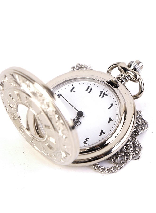 Vintage pocket watch with elegant silver engravings for men and women – classic luxury design - Image 3