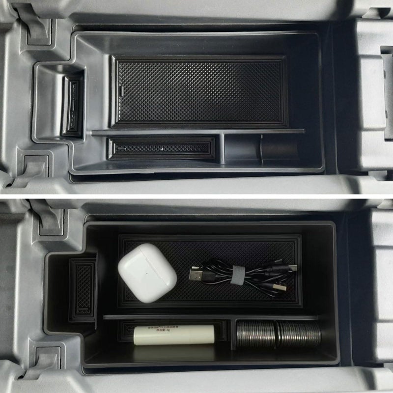 Zxiaochun Center Console Organizer Tray Compatible with Nissan Rogue 2021 2022 2023 2024 2025 2026 Accessories, Armrest Storage Box Insert Tray ABS Material (2PCS) - Image 2