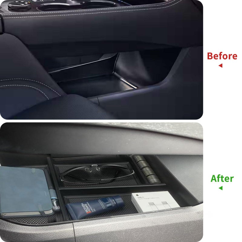 Zxiaochun Center Console Organizer Tray Compatible with Nissan Rogue 2021 2022 2023 2024 2025 2026 Accessories, Armrest Storage Box Insert Tray ABS Material (2PCS) - Image 5
