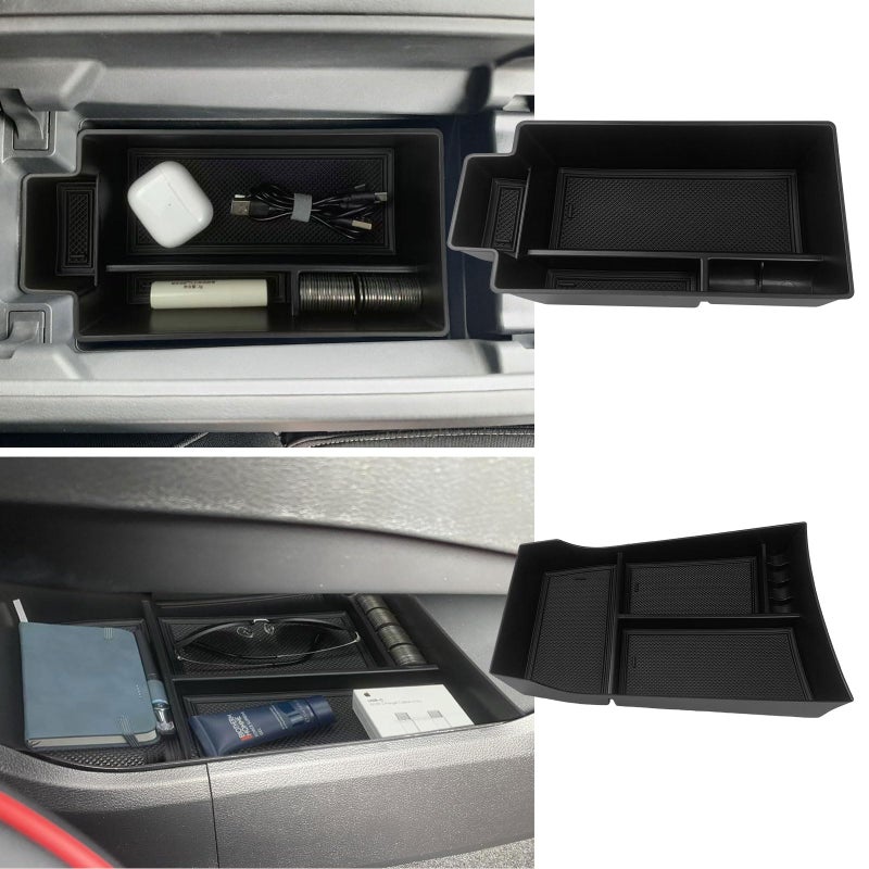 Zxiaochun Center Console Organizer Tray Compatible with Nissan Rogue 2021 2022 2023 2024 2025 2026 Accessories, Armrest Storage Box Insert Tray ABS Material (2PCS) - Image 1