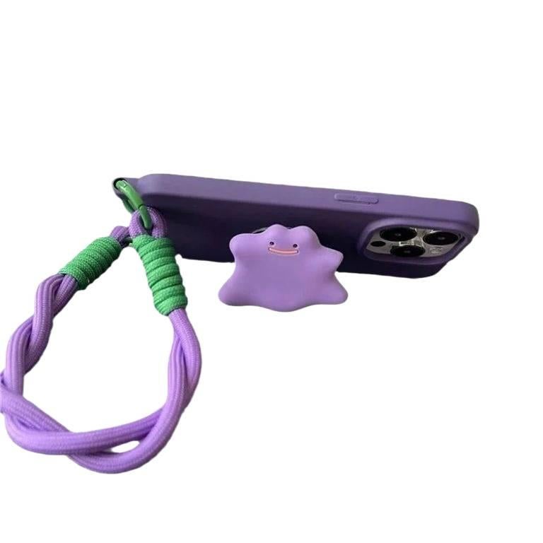 Drop Protection iPhone 13 Scratch Resistant TPU with Kickstand and Lanyard in Purple for School Days - Image 5