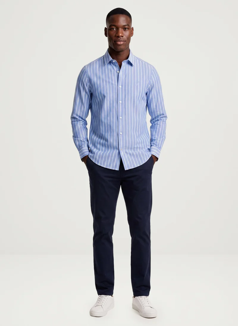 Nautica Men's Dyed Long Sleeve Shirt