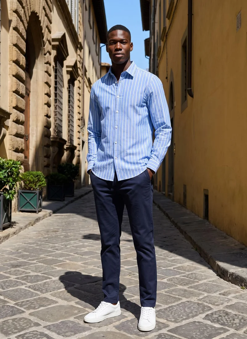 Nautica Men's Dyed Long Sleeve Shirt