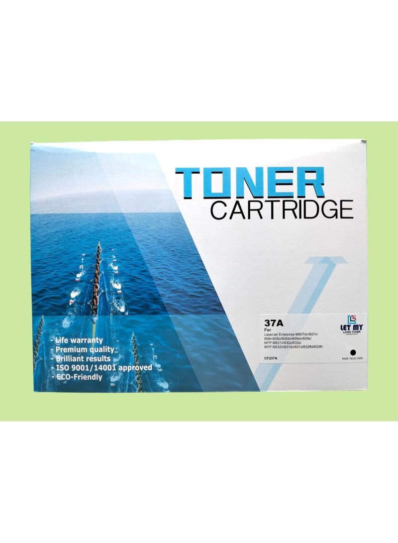 LET MY CF237A 37A Toner Cartridge Compatible For HP LaserJet Enterprise M607n M607dn M608x M608dn M608n M609x M609dn M631z M631h M632z M632fht M632h M633fh Printer C F 237 37 A Office Consumable - Image 1