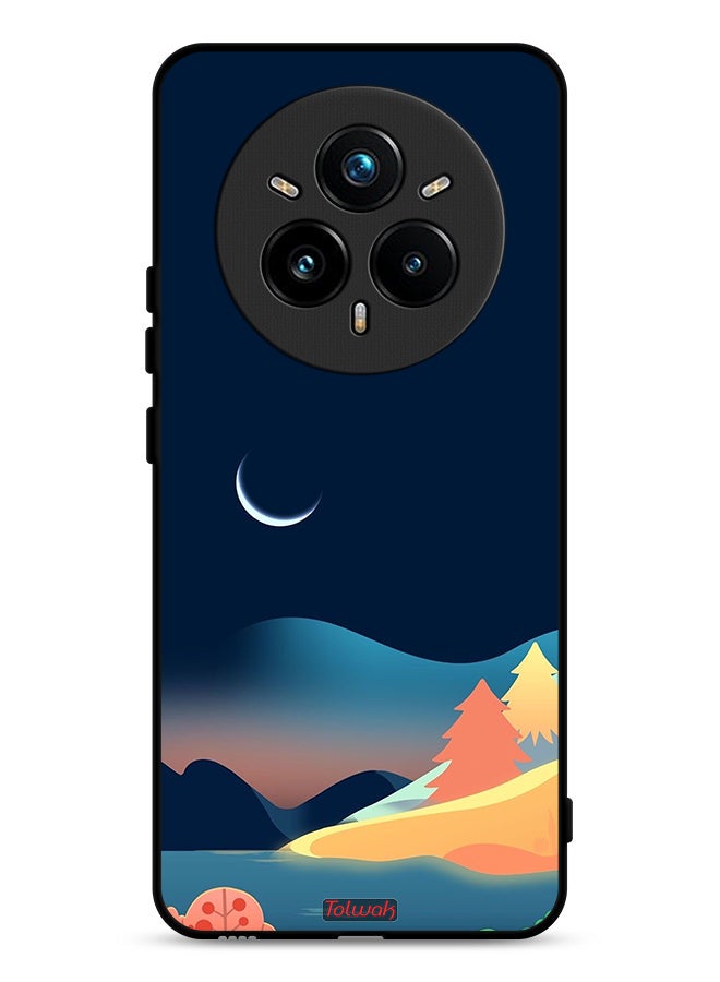 Tolwak Realme 14 Pro 5G Protective Case Cover Moon Abstract Drawing Art