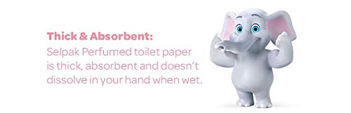 Selpak Powder Scented Toilet Paper Bathroom Tissue Roll - 3ply (4 Rolls/Pack) - Image 4