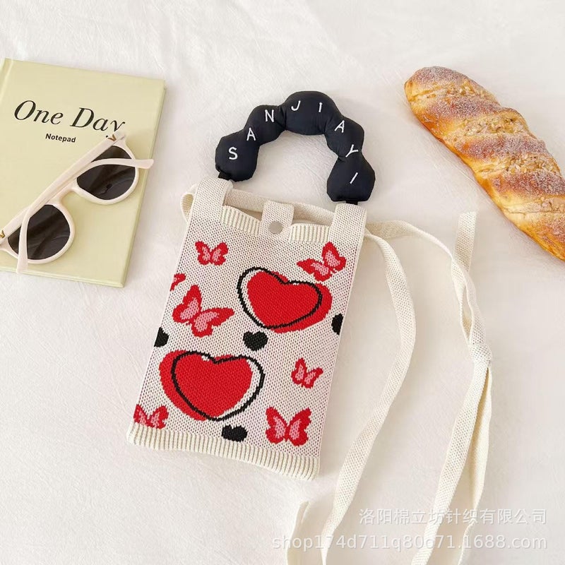 Little Red Riding Book Same Style Mobile Phone Bag All-Match Small Bag Fashion Personalized Girl Shoulder Crossbody Bag Portable Handbag - Image 1