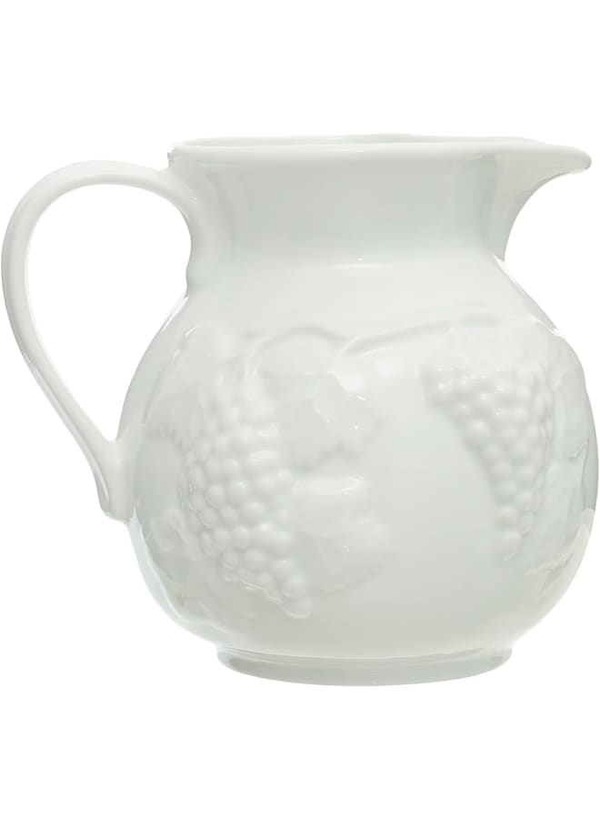 Rosa Fm Grape Vine Juice Jug, White - Image 1