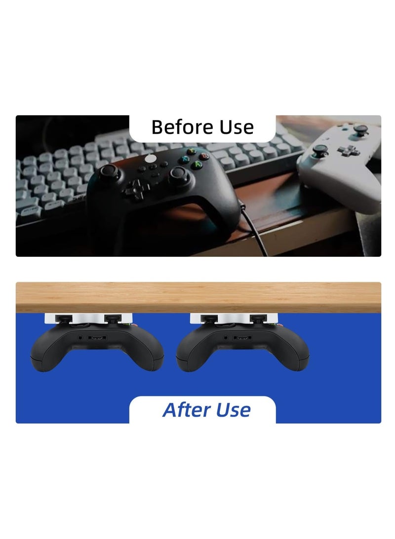 ARNOTEC Under-Desk Controller Mount for Xbox Series X/S, Xbox One, 360 – Strong Adhesive Gamepad Holder, Space-Saving Hidden Rack for Desk & Gaming Setup - Image 5