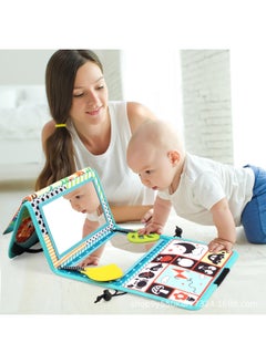 Generic Double-Sided Hah Mirror Baby Cloth Book Vision Early Education Cognitive Three-Dimensional Foldable Sound Paper Gum Baby Cloth Book Toy-Color:[animal Style] Double-sided Mirror Cloth Book (packed)  - Image 4
