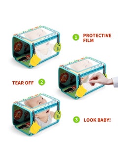 Generic Double-Sided Hah Mirror Baby Cloth Book Vision Early Education Cognitive Three-Dimensional Foldable Sound Paper Gum Baby Cloth Book Toy-Color:[animal Style] Double-sided Mirror Cloth Book (packed)  - Image 3
