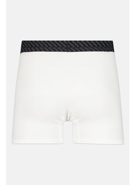 Tommy John Men 2 Pieces 4 Inseam Brand Logo Boxer Briefs, White  - Image 2