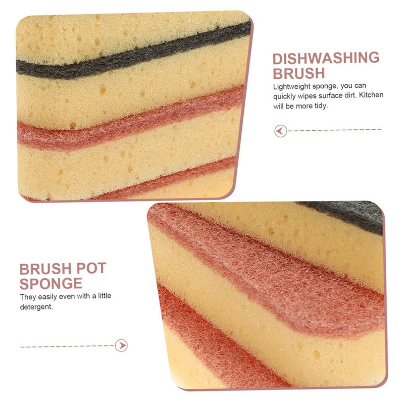 Cloud Shaped Sponge 12 Pack Dual Kitchen Dish Sponge Non Scratch Blue Black Red - Image 5