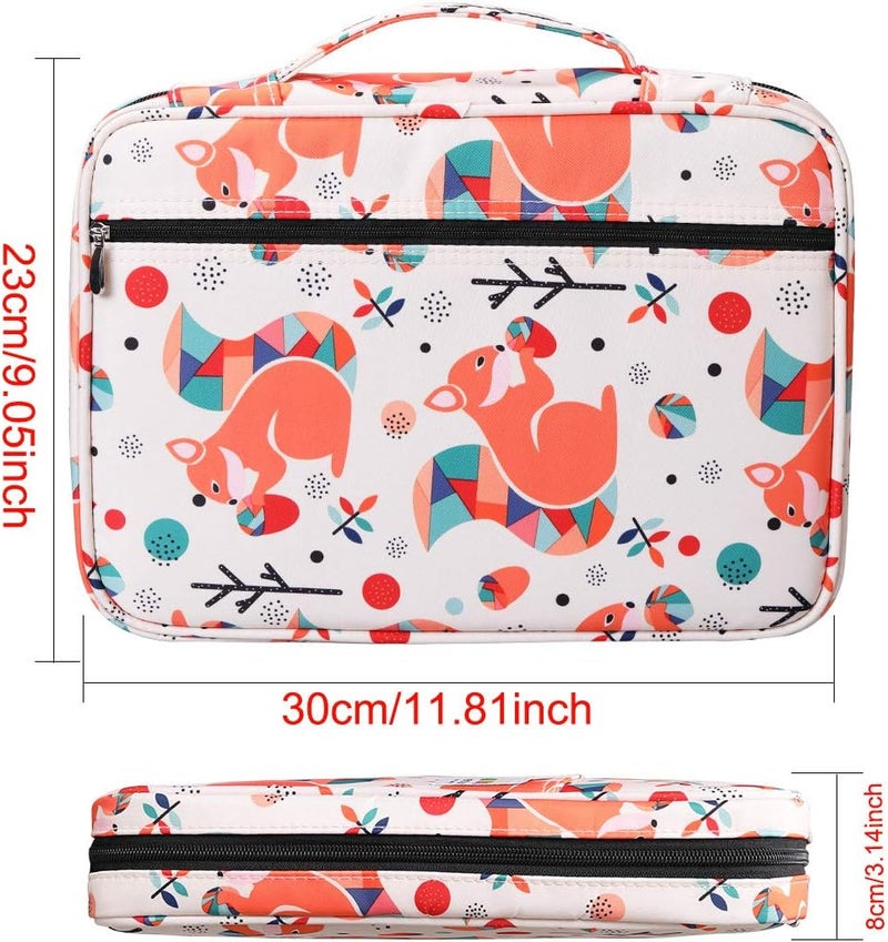 BOMKEE Coloring Pencil Case 220 Slots Pencils/Gel Pens Organizer Waterproof Travel Case Zipper Carrying Portable Pencil Markers Pen Holder Bag for Painter Writers School Students (Squirrel) - Image 3
