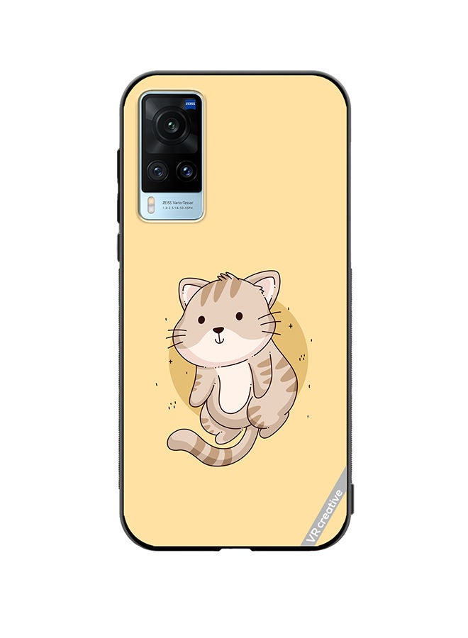 VR CREATIVE Protective Case Cover For Vivo X60 Cutie Cat Design Multicolour - Image 1