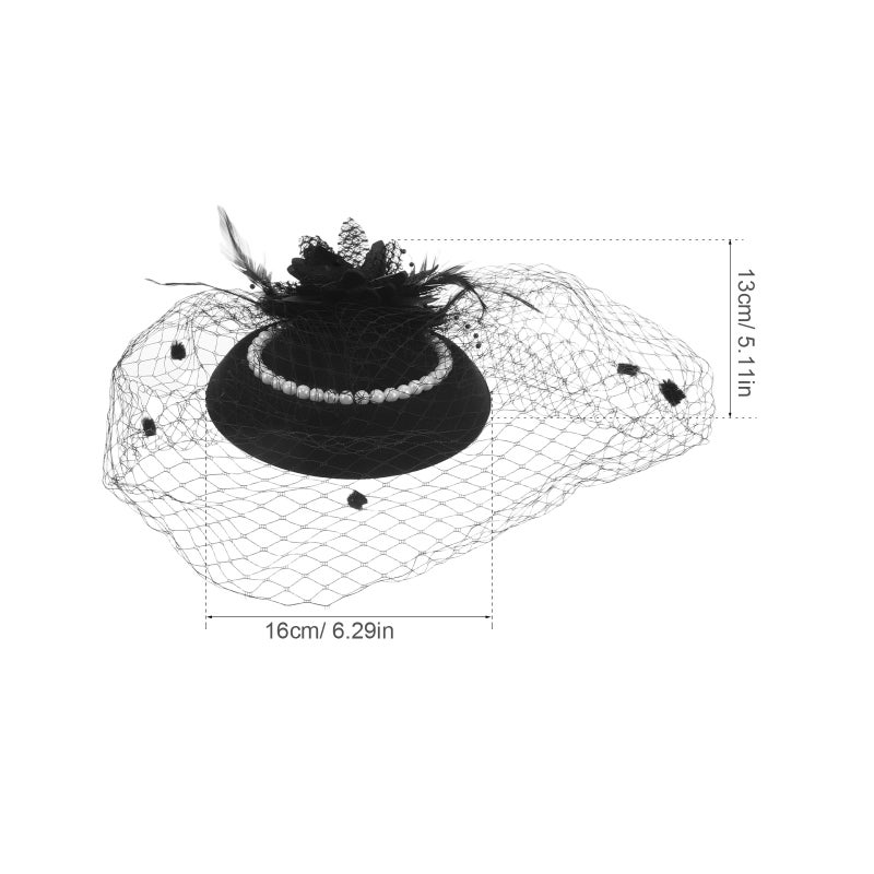 👕 طرحة قبعة لحفلات الشاي بتصميم شبكي أنيق للمناسبات والأعراس - Image 4