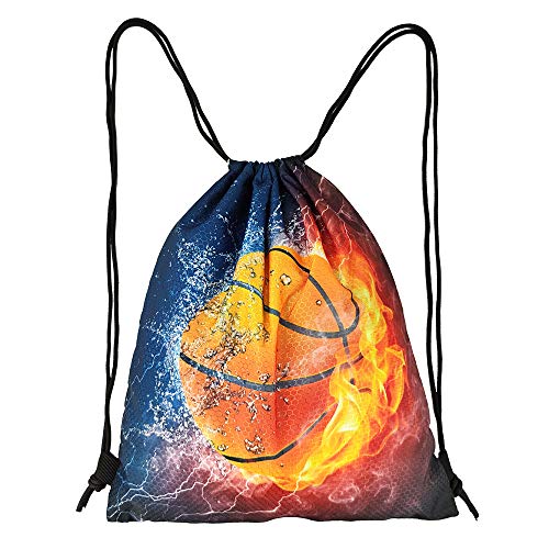YISHOW Sports Basketball Unisex Drawstring Backpack Bag Sport Gym Travel Sackpack - Image 2