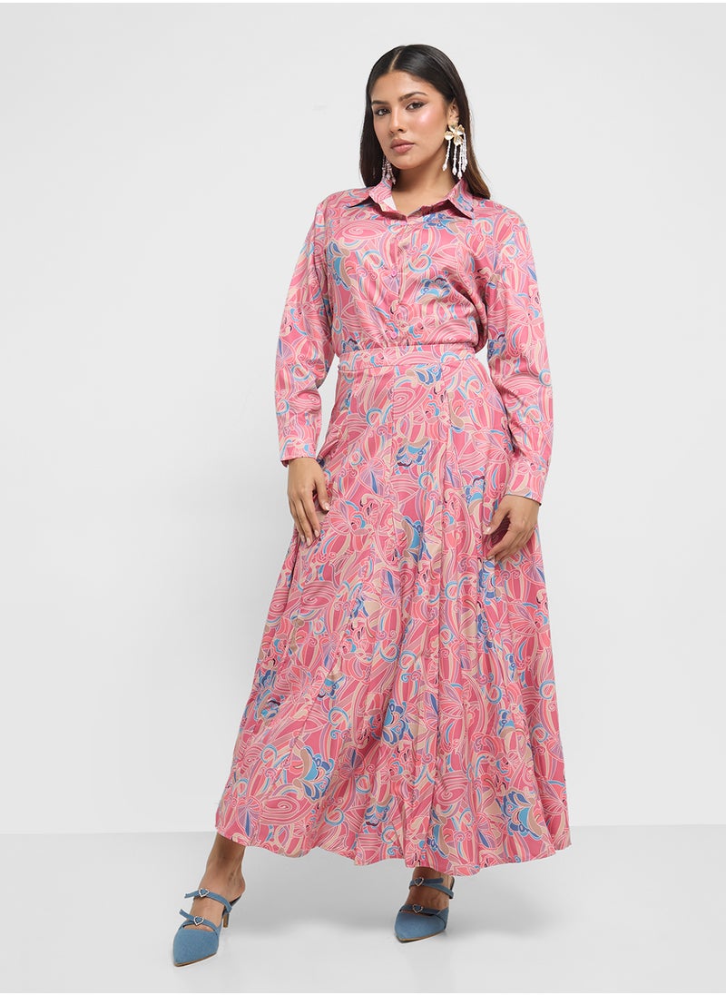 Khizana Printed Top & Skirt Set  - Image 5