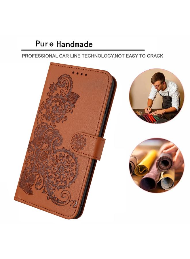 S-TOP Case For Huawei Pura 70 Pro / Pura 70 Pro+ Datura Flower Embossed Flip Leather Phone Case - Image 5