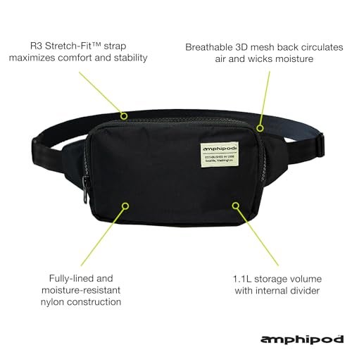 Amphipod R3 Convertible Pack Lightweight Runners Pack Crossbody Bag for Running Travel Hiking Every Day Men Women NoirSlate - Image 3