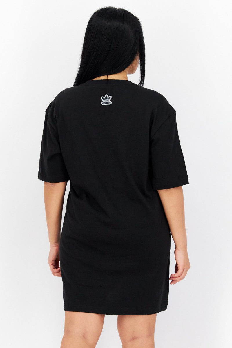adidas Originals Women Sportswear Fit Short Sleeve Outdoor Dress Shirt, Black  - Image 2