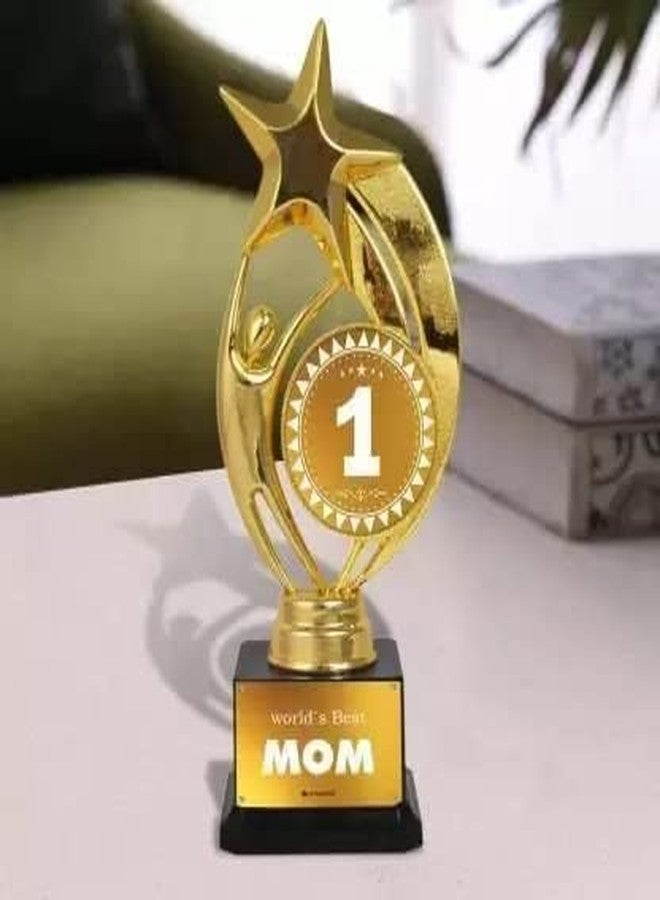 BAREEZE PURE World's Best Mom Trophy | Parents Trophy | Birthday Gifts for Mom Size 9.8 Inch | Pack of 1 - Image 4