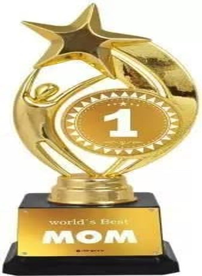 BAREEZE PURE World's Best Mom Trophy | Parents Trophy | Birthday Gifts for Mom Size 9.8 Inch | Pack of 1 - Image 1