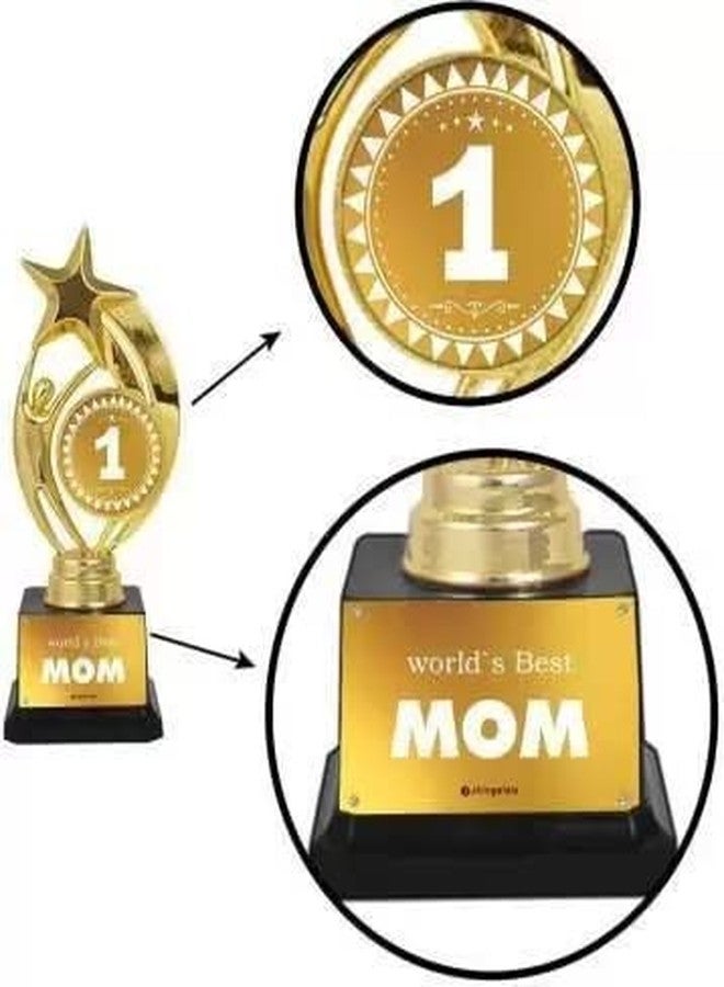 BAREEZE PURE World's Best Mom Trophy | Parents Trophy | Birthday Gifts for Mom Size 9.8 Inch | Pack of 1 - Image 2