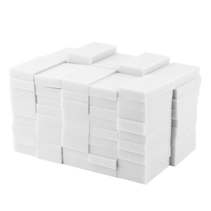 Coobbar Extra Large Eraser Sponge, Extra Thick, Long Lasting, Multi-Purpose Scrubber Foam Cleaning Pads, Magic Eraser for Bathtub, Floor, Baseboard, Bathroom, Wall Cleaning (50 Pack, White) - Image 1