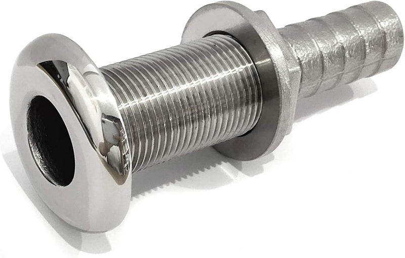 keehui 316 Stainless Steel DurableStandard Length Thru-Hull Fitting w/Nut &Gasket Boat Plumbing Fittings for Boats, Yachts, Marine - Image 3