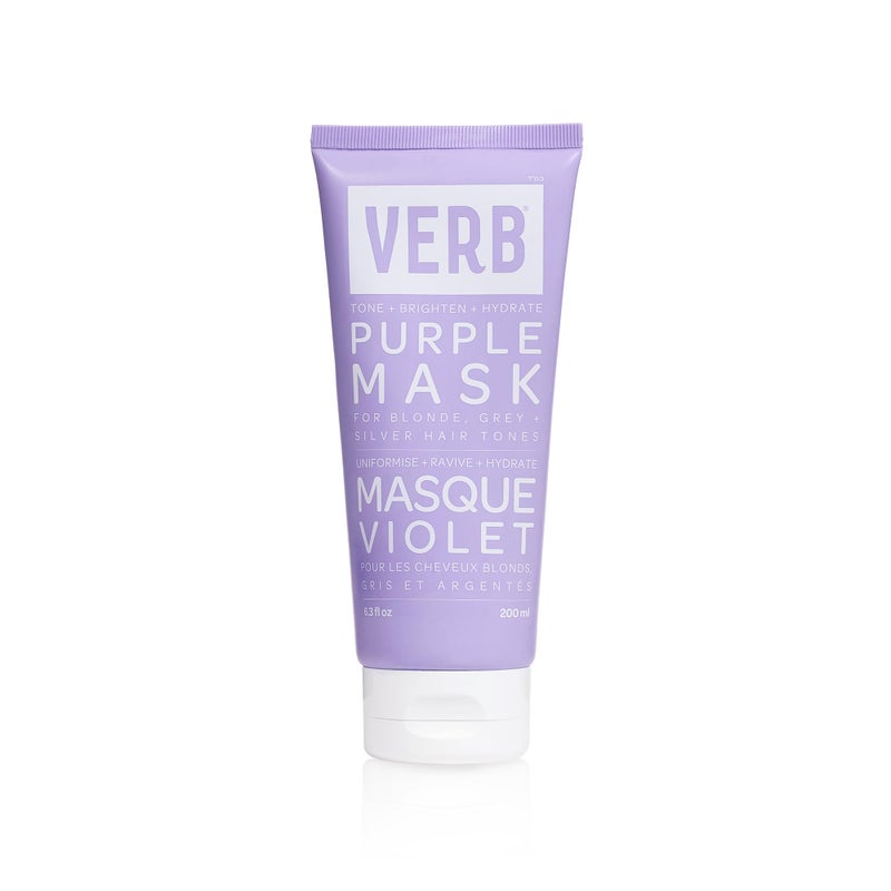 VERB Purple Mask, 6.3 oz - Deep Conditioner for Blonde, Silver & Grey Hair â€“ Neutralizes Brassiness + Adds Shine - Vegan & Cruelty-Free - Image 1