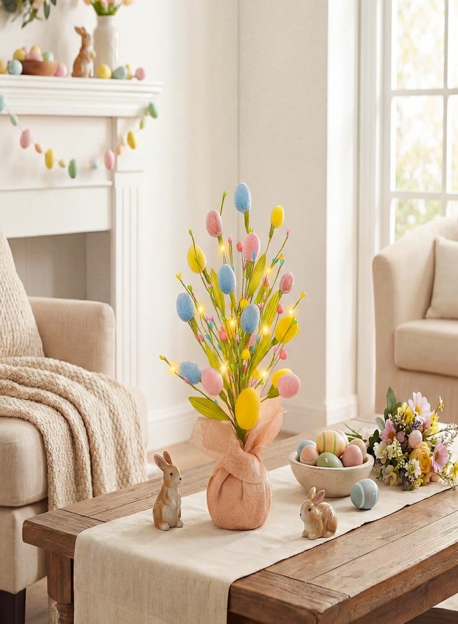 XmasExp Easter Decorations 18inch Easter Tree with Eggs & LED Lights Easter Egg Tree for Indoor Perfect Easter Table Decorations & Holiday Party Decor - Image 5