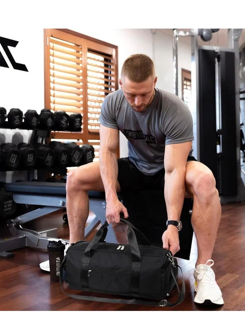 Generic - Women's Men's Gym Bag Waterproof Sports Duffel Bag with Wet Bag and Shoe Compartment Travel Duffel Bag Weekend Overnight Bag Hospital Bag Travel Bag Carry-On Bag Swim Bag Beach Bag  (Black) - Image 1