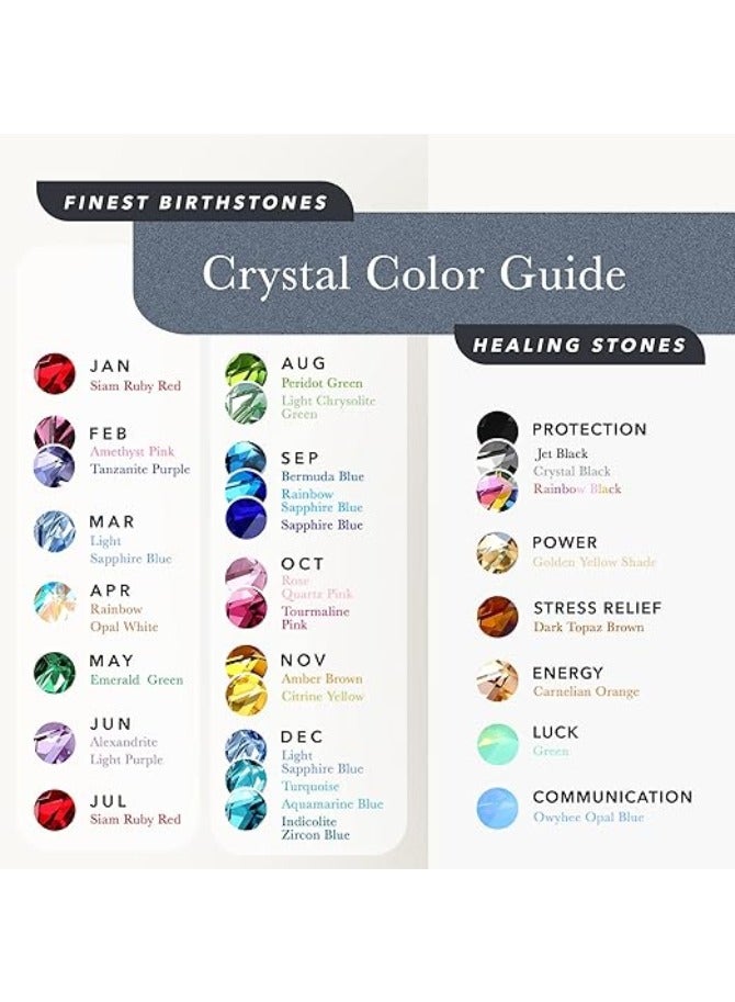 قلادة قلب الحب اللانهائي، قلادات بأحجار الميلاد للنساء مع أحجار الشفاء، مجوهرات خالية من مسببات الحساسية للنساء، قلادة فضية اللون مع صندوق هدايا، سلسلة ممتدة بطول 18+2 بوصة - Image 2