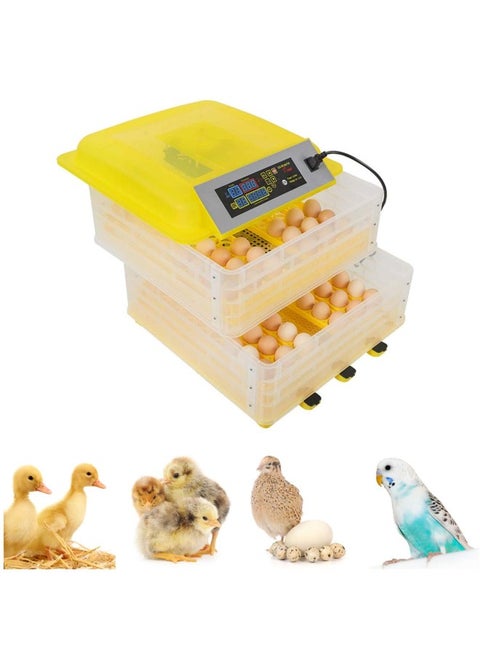 Egg Incubator(96 Eggs), Fully Automatic Digital Poultry Hatching Machine, Temperature Control & Humidity Control & Automatic Egg Turner,Clear Hatching for Chicken Eggs