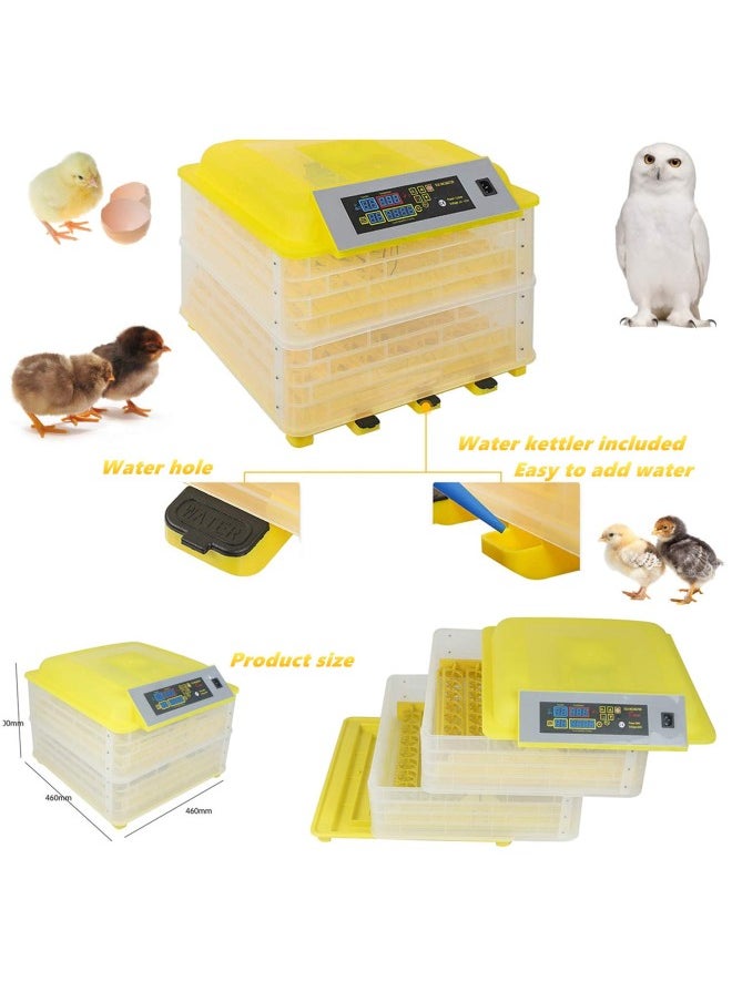 Egg Incubator(96 Eggs), Fully Automatic Digital Poultry Hatching Machine, Temperature Control & Humidity Control & Automatic Egg Turner,Clear Hatching for Chicken Eggs