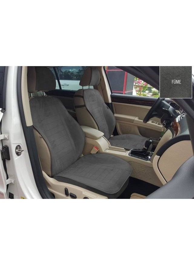 Kırcalı - Renault Symbol New Generation Seat Protector 2008-2016 Front 2-Piece Cover Cushion Smoked - Image 1