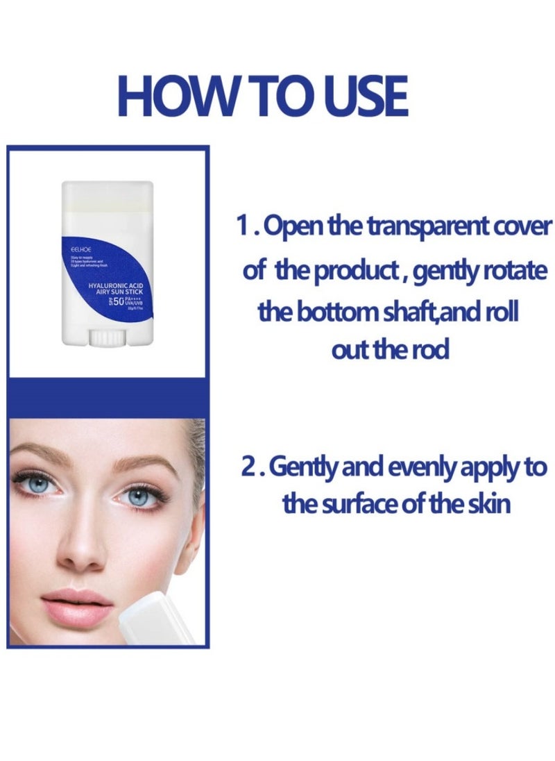 Hyaluronic Acid Airy Sun Stick SPF 50+ PA++++ – Lightweight, Moisturizing Sunscreen (22g)