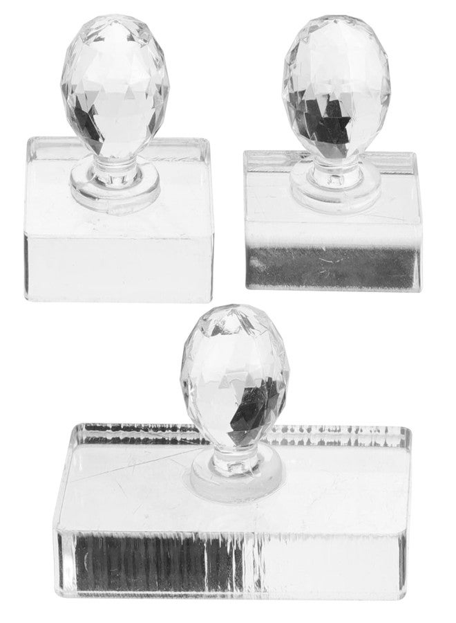 minkissy 3pcs Eye Shadow Pressure Square Acrylic Eyeshadow Applicator Stamp Eyeshadow Pressing Tool for Eye Shadow Blush Highlighter - Image 1