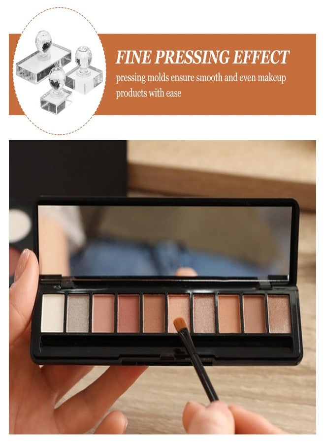 minkissy 3pcs Eye Shadow Pressure Square Acrylic Eyeshadow Applicator Stamp Eyeshadow Pressing Tool for Eye Shadow Blush Highlighter - Image 4